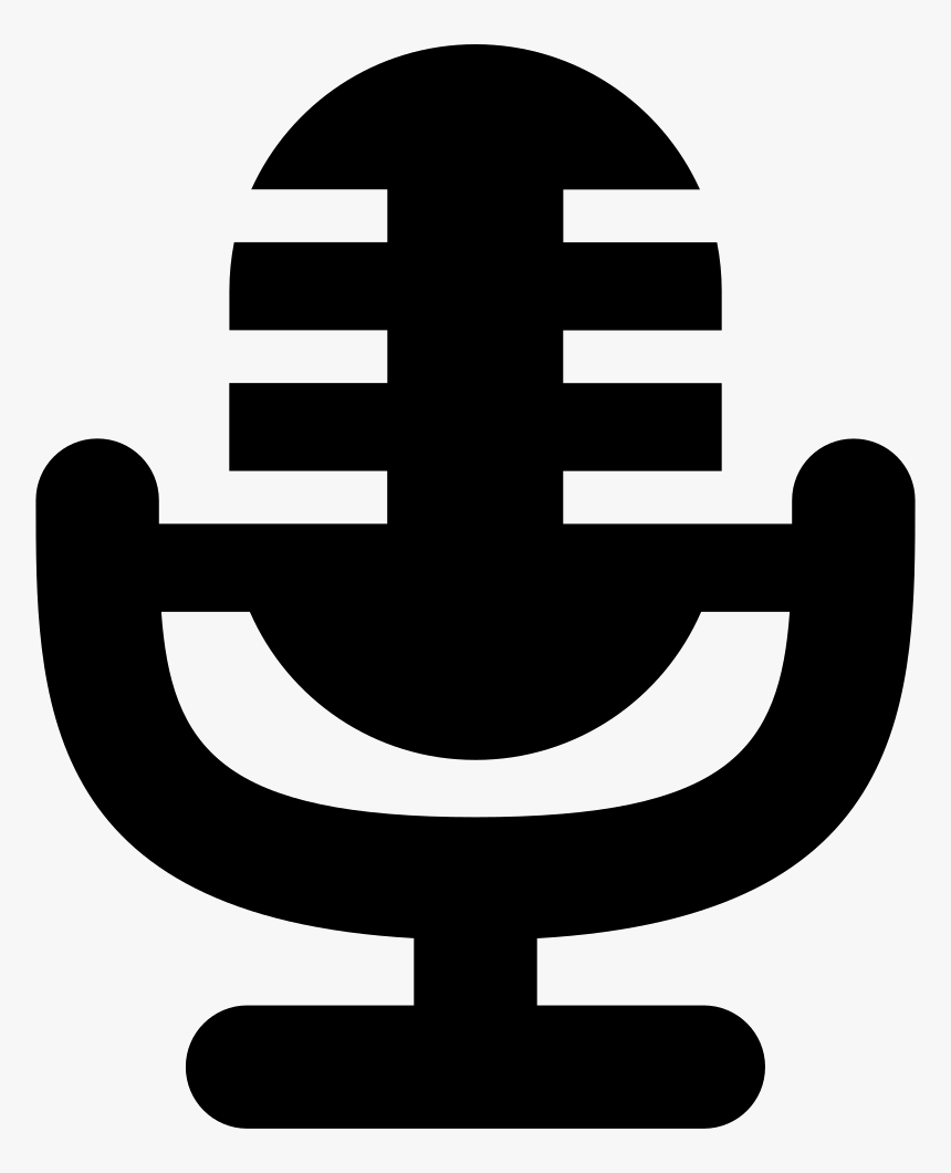 Microphone Black Silhouette Variant - Microphone, HD Png Download, Free Download