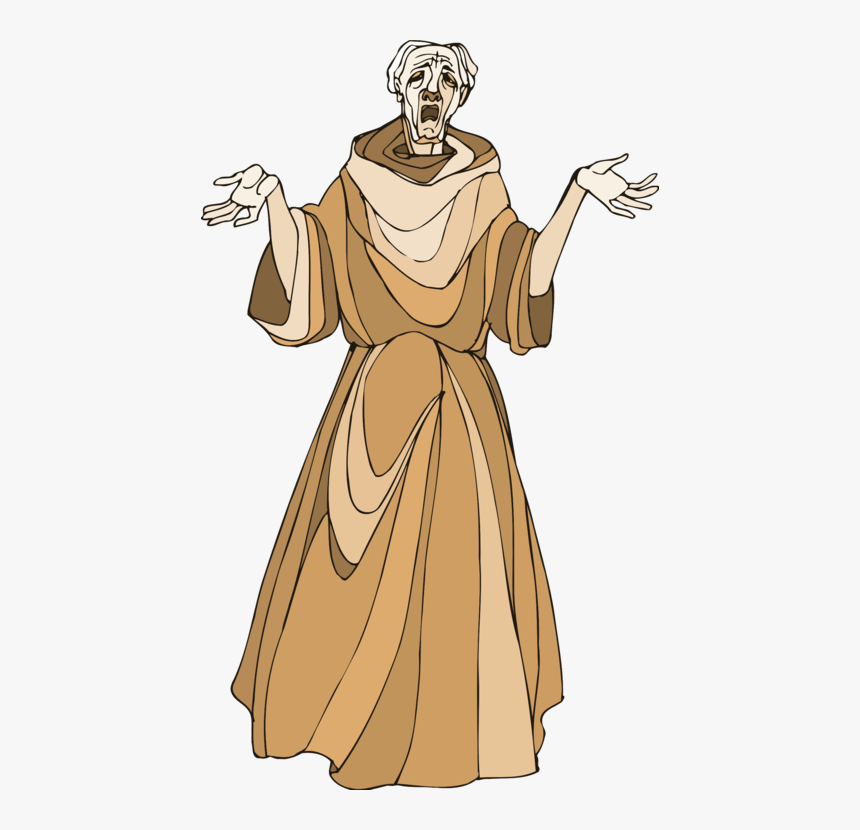 Standing,fashion Illustration,art - Christian Monk Character Art, HD Png Download, Free Download