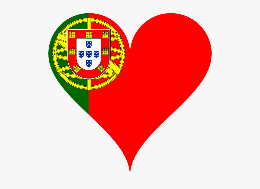 Heart, Love, Portugal, Flag, Coat Of Arms, Heart Shaped - Portugal Flag With Name, HD Png Download, Free Download
