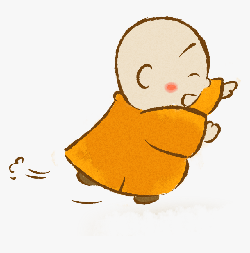 Clip Art Monk Cartoon - Buddhist Monk Cartoon Png, Transparent Png, Free Download