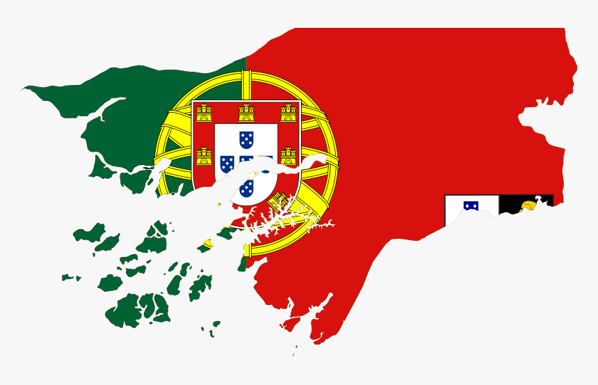 Flag-map Of Portuguese Guinea - Guinea Bissau Flag Map, HD Png Download, Free Download