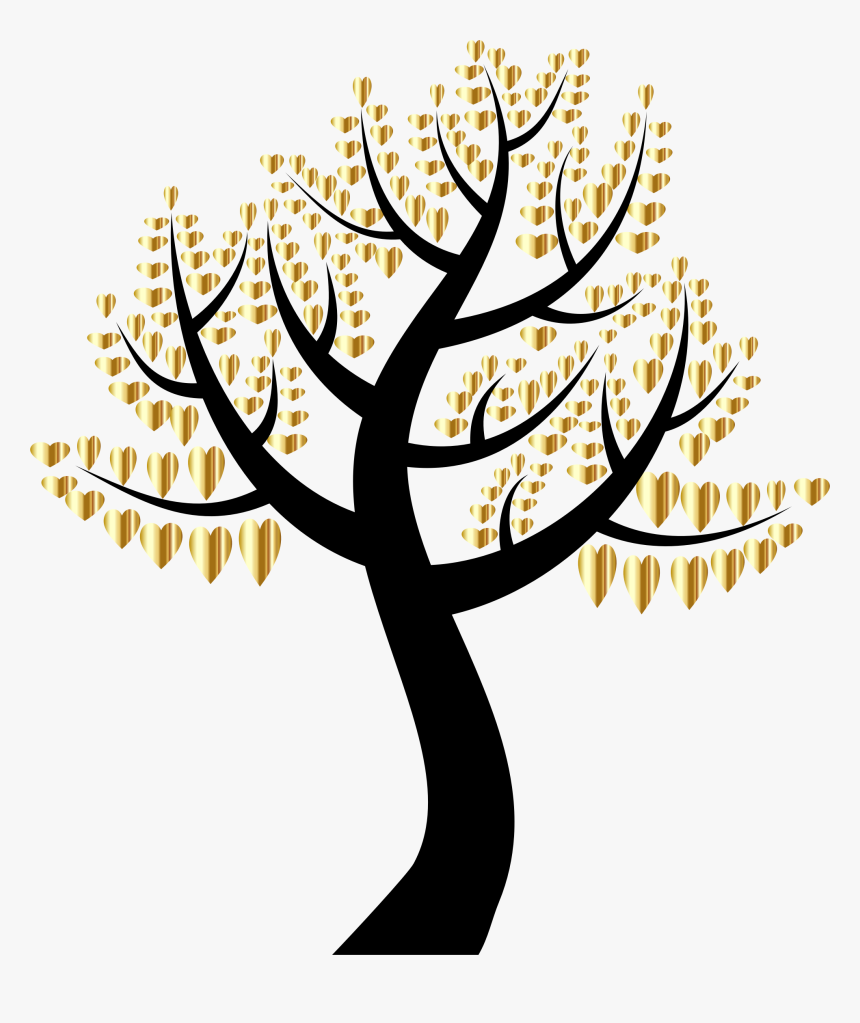 This Free Icons Png Design Of Simple Hearts Tree - Clipart Simple Tree, Transparent Png, Free Download