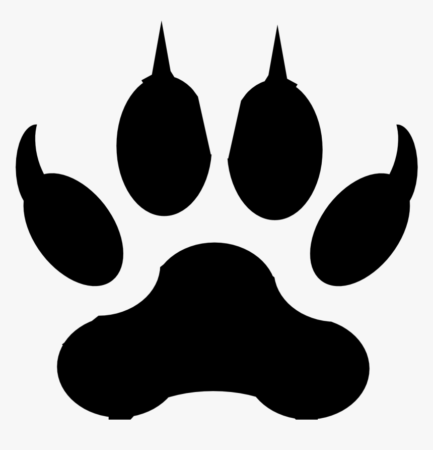 Canis Lupis Track - Cat Paw Clipart, HD Png Download, Free Download
