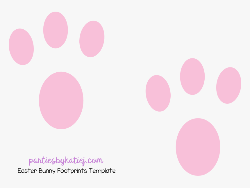 Clip Art Bunny Footprint Clipart - Easter Bunny Footprint Signature, HD Png Download, Free Download