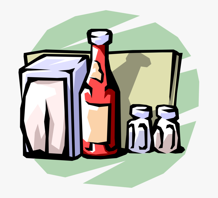 Transparent Ketchup Clipart - Restaurant Condiments Png, Png Download, Free Download