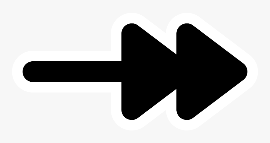 Mono Line Double Arrow End, HD Png Download, Free Download