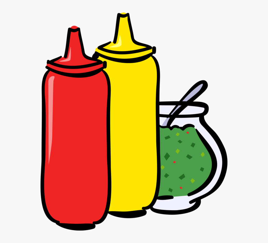 Vector Illustration Of Ketchup, Mustard And Relish - Ketchup Mustard Relish Clipart, HD Png Download, Free Download