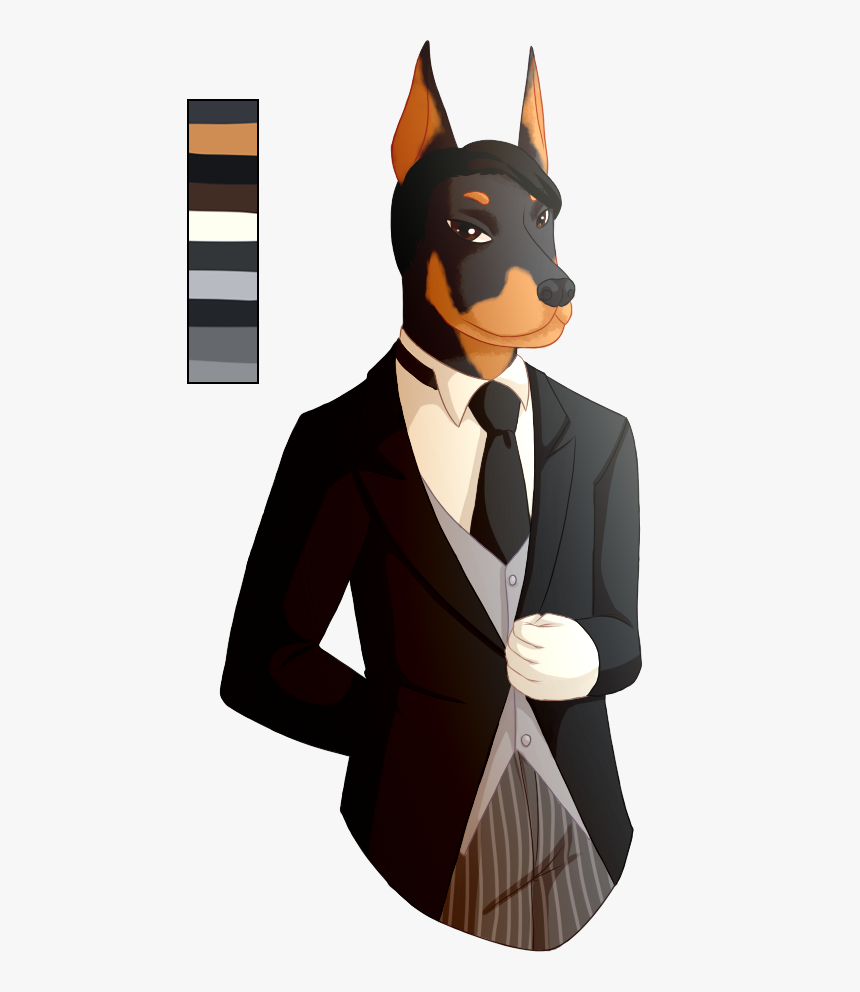 Doberman Butler Imgur - Doberman In A Suit, HD Png Download, Free Download