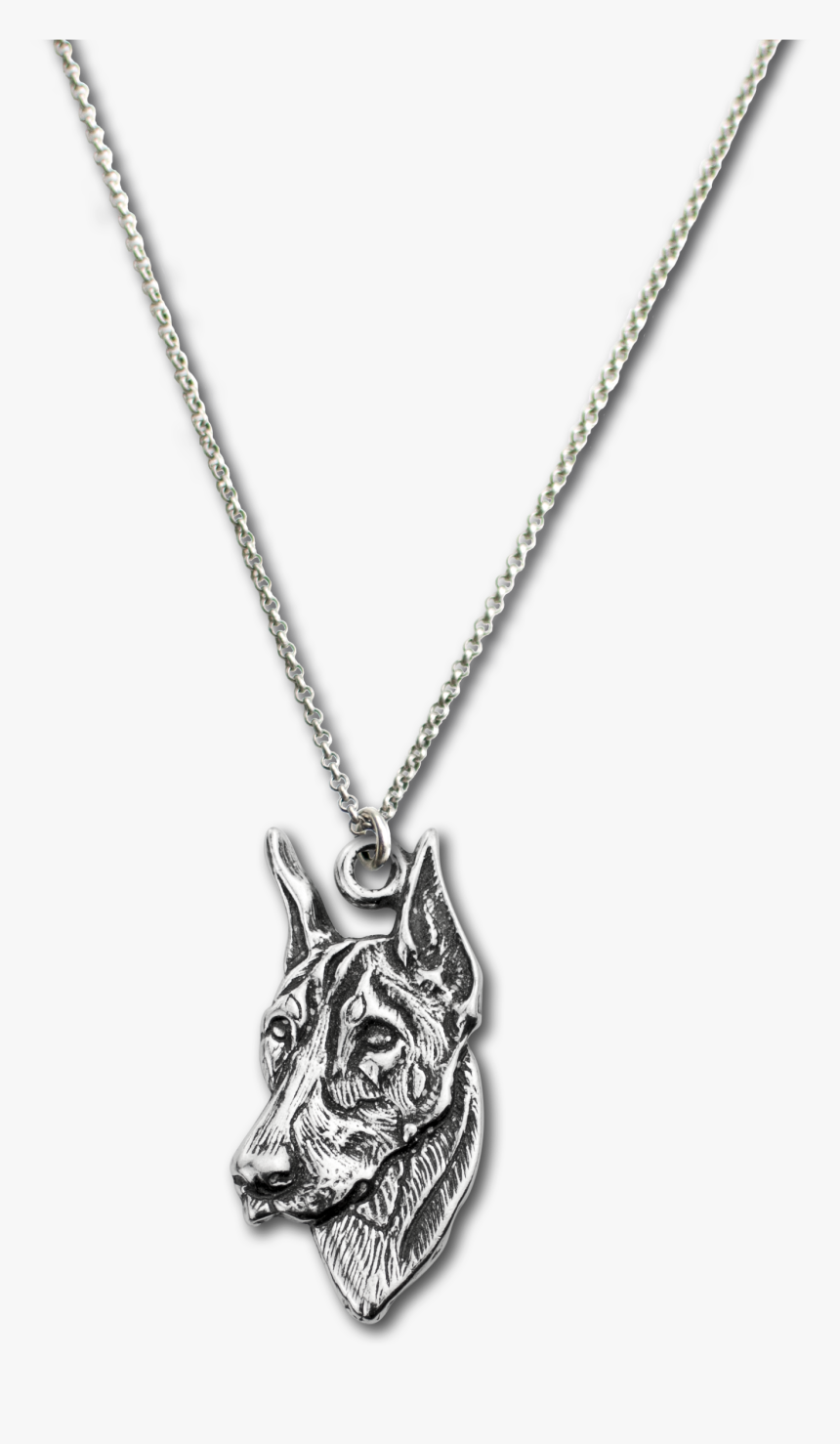 Doberman Charm On Rolo Chain - Locket, HD Png Download, Free Download