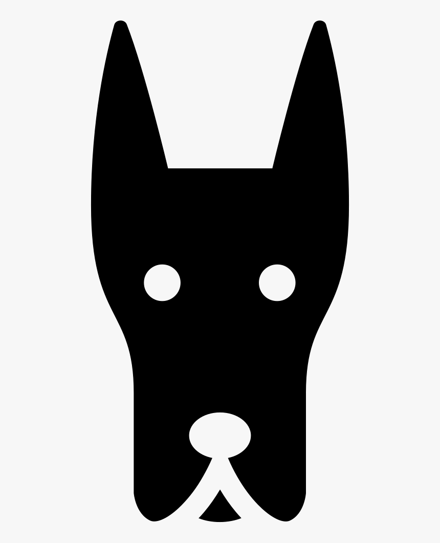 Doberman Dog Head - Dog Head Silhouette Png, Transparent Png, Free Download