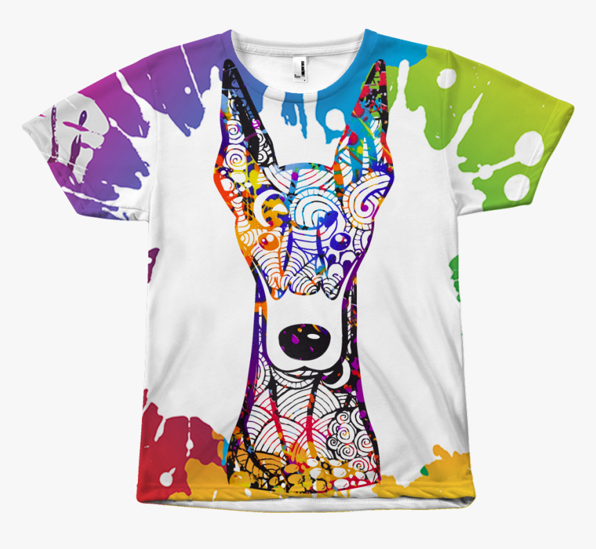Doberman Pinscher Design All Over Print T-shirts - Shih Tzu T Shirt Design, HD Png Download, Free Download
