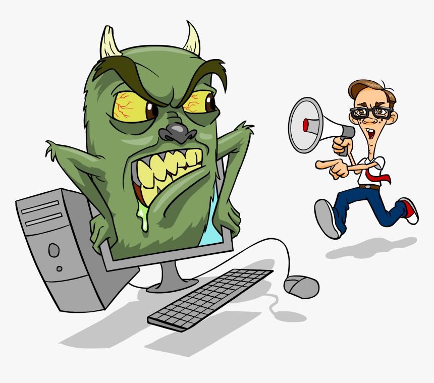 Transparent Pc Repair Clipart - Imagens Sobre Virus De Computador Cartoon, HD Png Download, Free Download