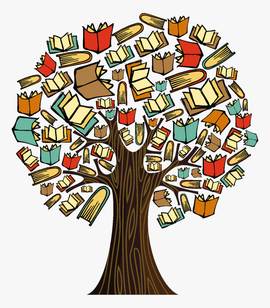 Tree With Books Clipart, HD Png Download, Free Download