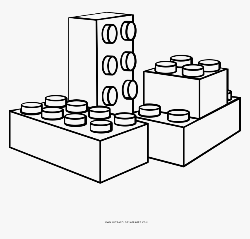 Lego Block Coloring Pages , Png Download - Lego Blocks Coloring Pages, Transparent Png, Free Download