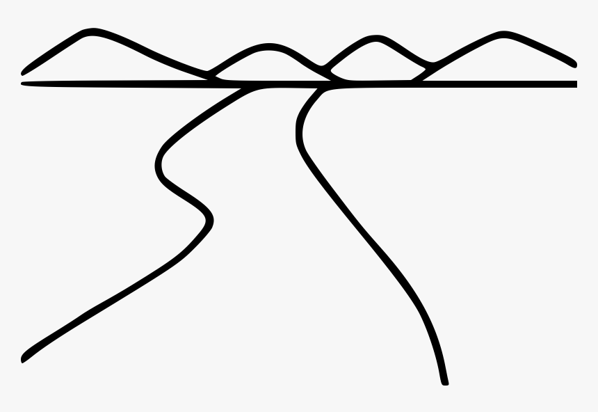 Road Diverging Image Black And White Png, Transparent Png, Free Download