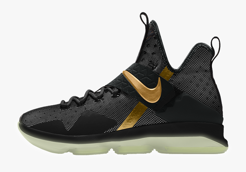 Black / Gold Glow Nikeid Options For Kyrie 3 And Lebron - Running Shoe, HD Png Download, Free Download