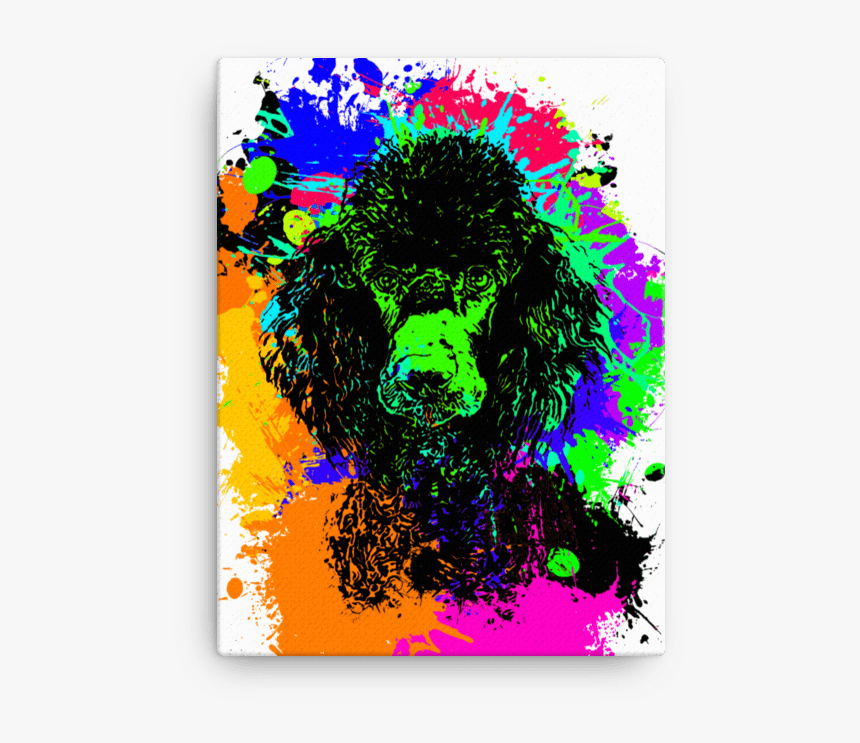 Poodle Colorful Splash Paint Canvas - Green Street Elite, HD Png Download, Free Download