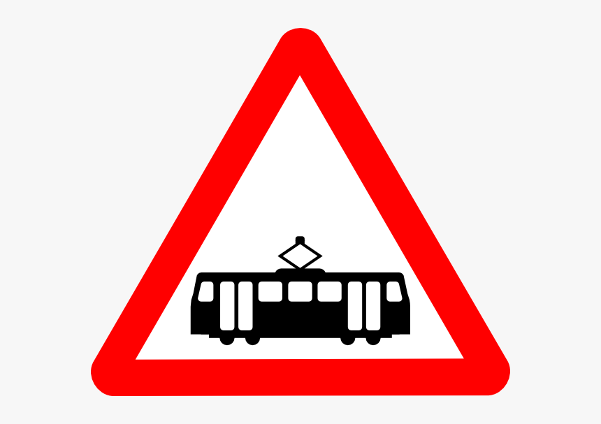 Road Signs Tram Svg Clip Arts - Two Way Traffic Road Sign, HD Png Download, Free Download