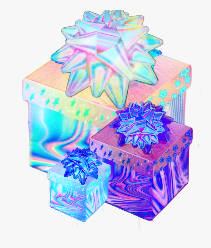 #holographic #holo #box #present #bow #unicorn
#holodaze - Iridescent Present Bow, HD Png Download, Free Download