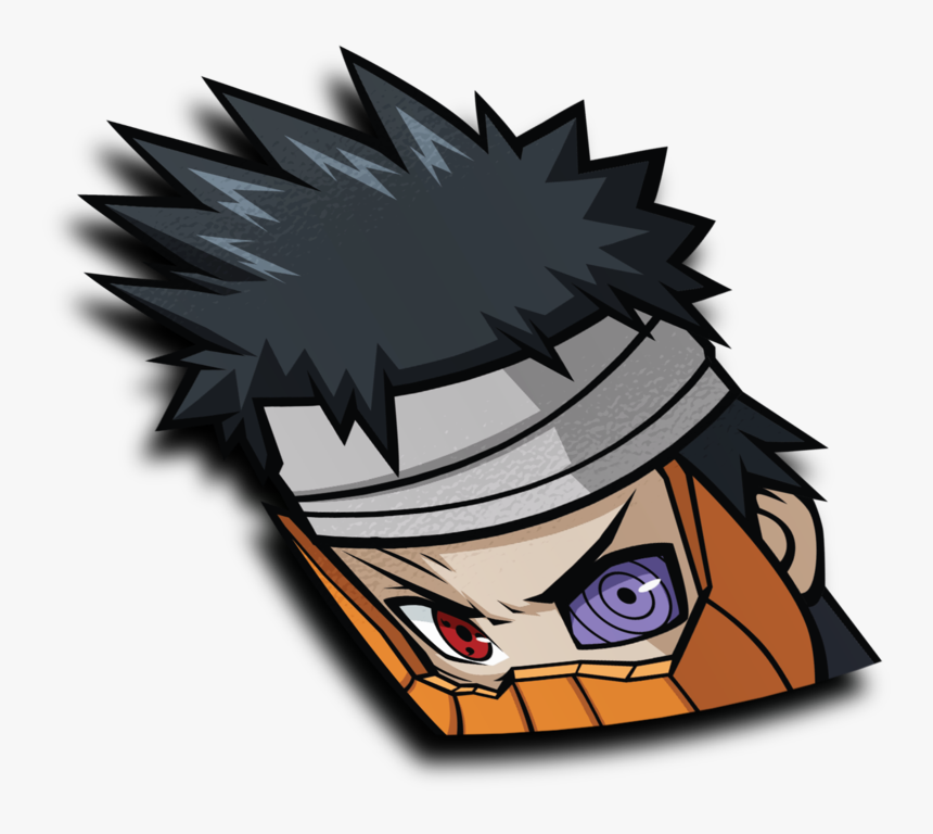 Akatsuki Obito Peeker Sticker - Naruto Peeker Stickers, HD Png Download, Free Download