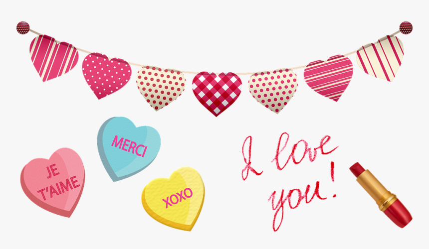 Valentine Clip Art, Hearts, Candy, Love, Romance - Love You My Boyfriend, HD Png Download, Free Download
