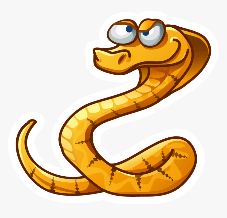 Download Snakes Clipart Yellow And Use In This Week - Evil Snake Cartoon Png, Transparent Png, Free Download