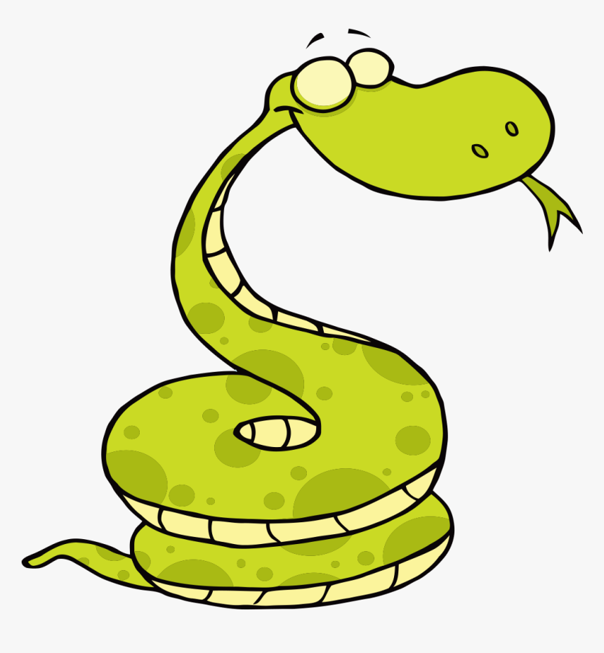 Snake Vipers Clip Art - Coiled Snake Cartoon, HD Png Download, Free Download