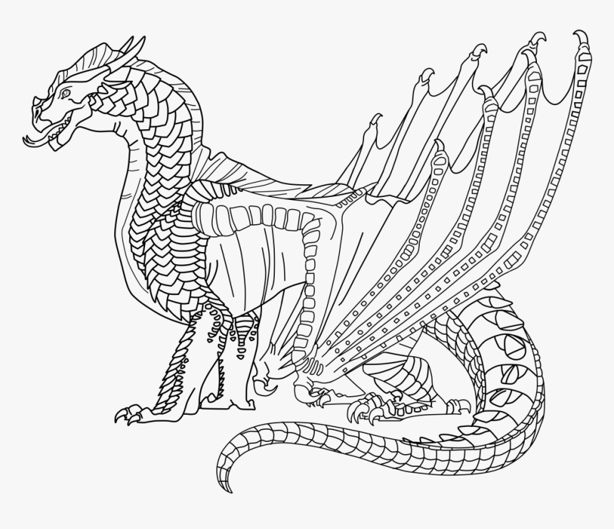 Fire Line Art - Hybrid Wings Of Fire Coloring, HD Png Download, Free Download
