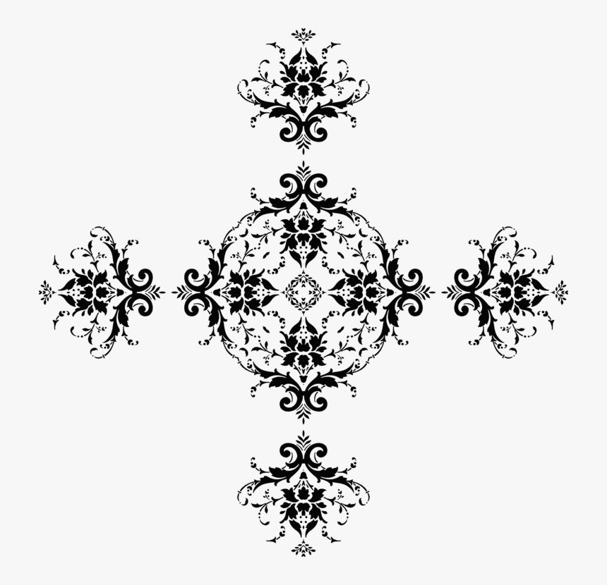 Damask Cross Cliparts - Design, HD Png Download, Free Download