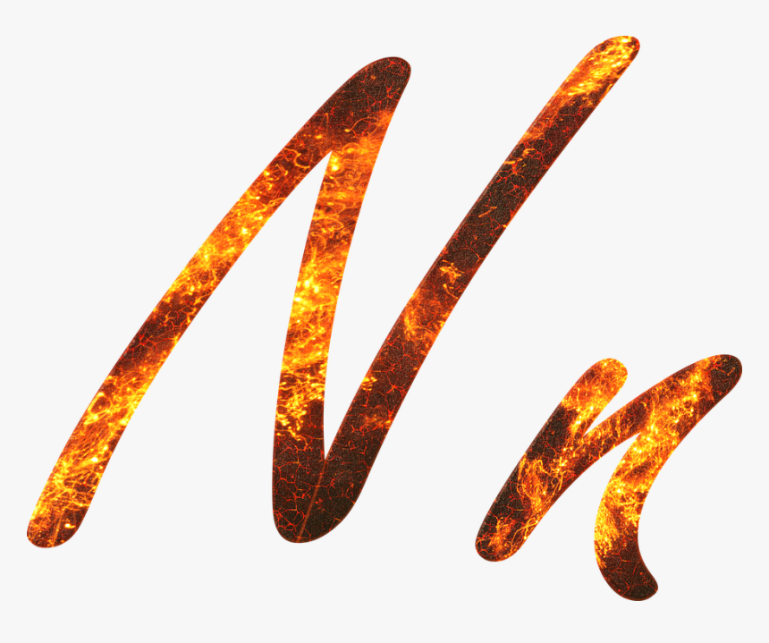 Letter, N, Fire, Embers, Lava, Font, Write, Type, Fonts - Calligraphy, HD Png Download, Free Download