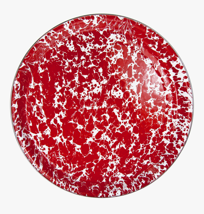 Rd21 Red Swirl Medium Serving Tray - Circle, HD Png Download, Free Download