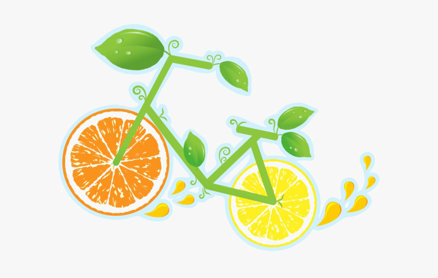 Vitamin C Png Picture - Bicycle With Lemon Wheels, Transparent Png, Free Download