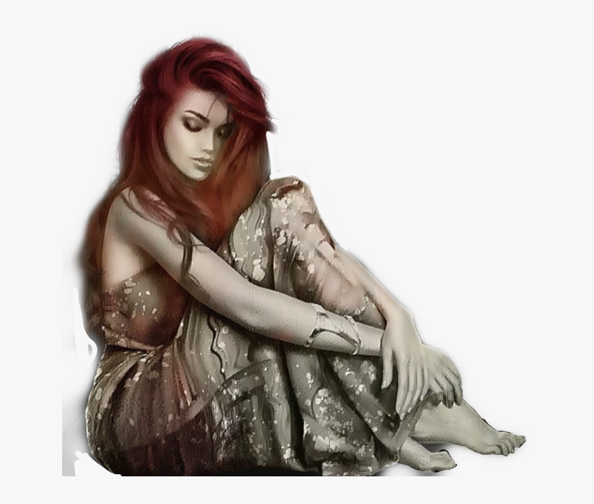 #girl #dress #feeling #sad #alone #remember #love #miss - Alone Sad Girl Png, Transparent Png, Free Download