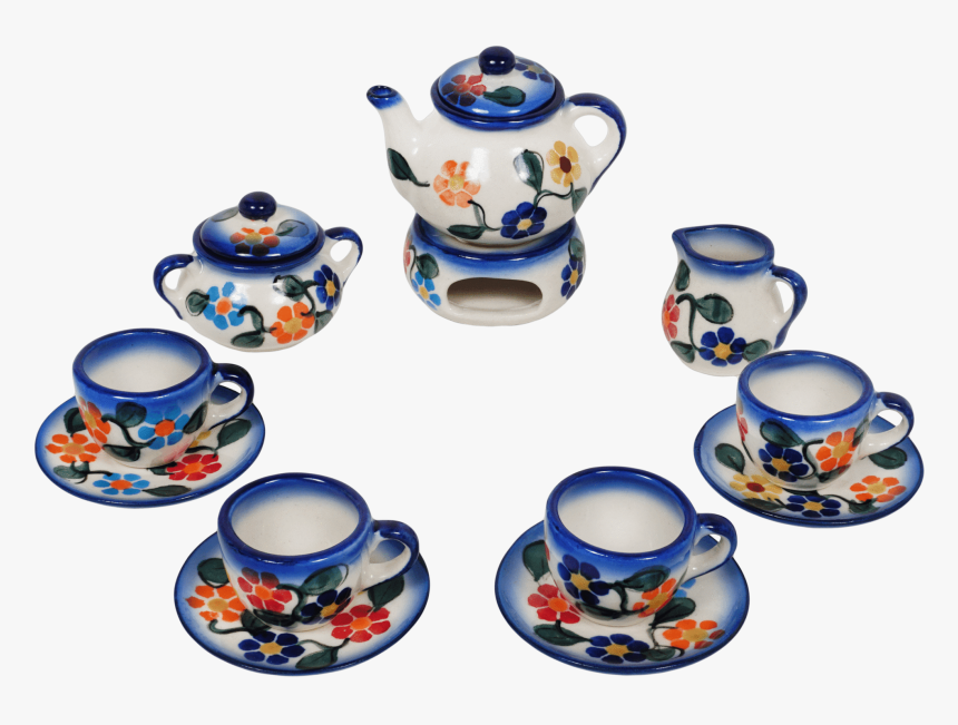 Child"s Tea Set "
 Class="lazyload Lazyload Mirage - Blue And White Porcelain, HD Png Download, Free Download