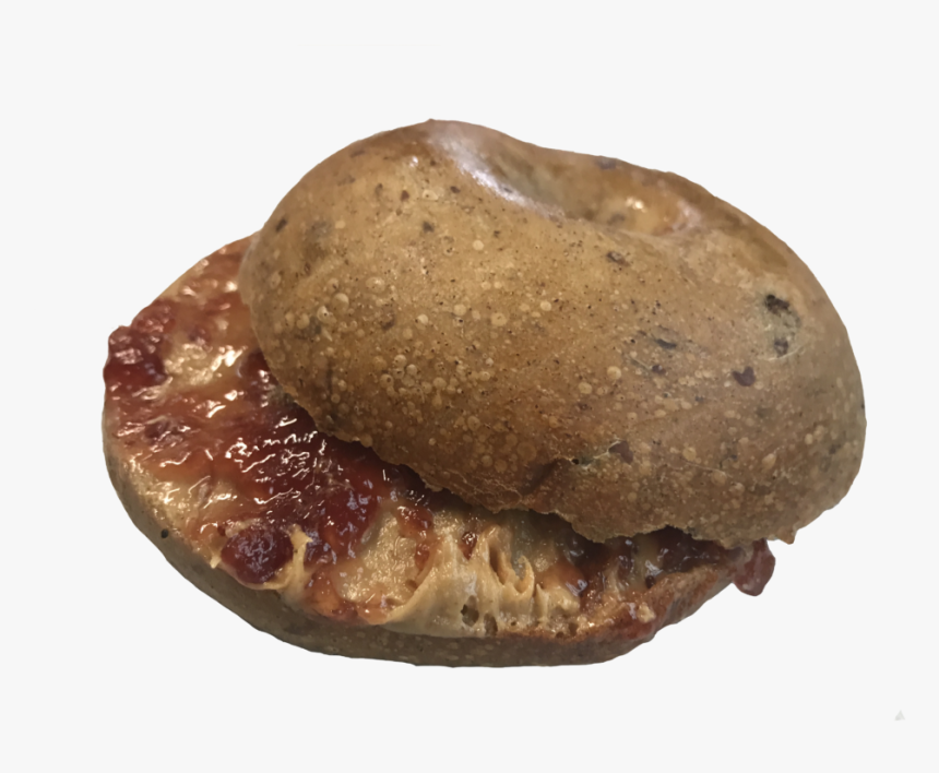 Peanut Butter & Jam Bagel Sandwich - Fast Food, HD Png Download, Free Download