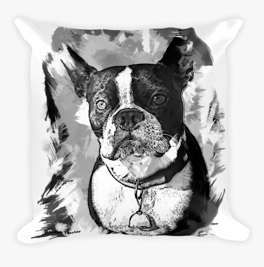 Boston Terrier Artistic Photo Art Decorative Pillow - Boston Terrier, HD Png Download, Free Download