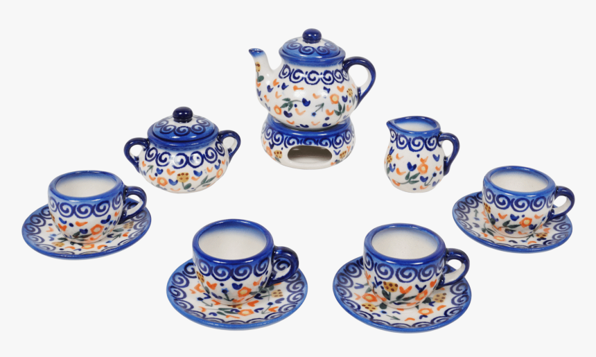 Child"s Tea Set "
 Class="lazyload Lazyload Mirage - Blue And White Porcelain, HD Png Download, Free Download