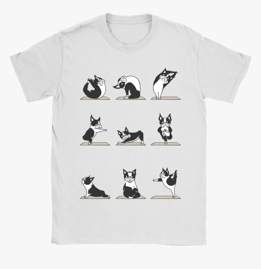 Boston Terrier Practicing Yoga For Dog Lovers Shirts - Chargers Football T Shirts, HD Png Download, Free Download