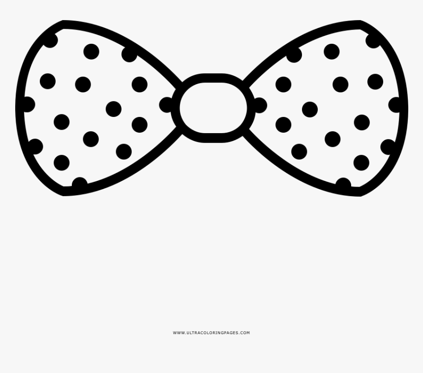 Transparent Polka Dot Bow Tie Clipart - Polka Dot Bow Color Page, HD Png Download, Free Download