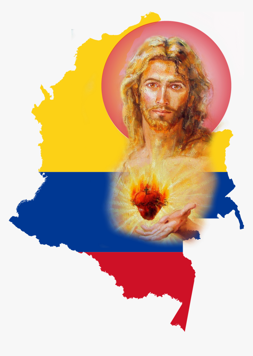 Colombia Country Map Flag, HD Png Download, Free Download