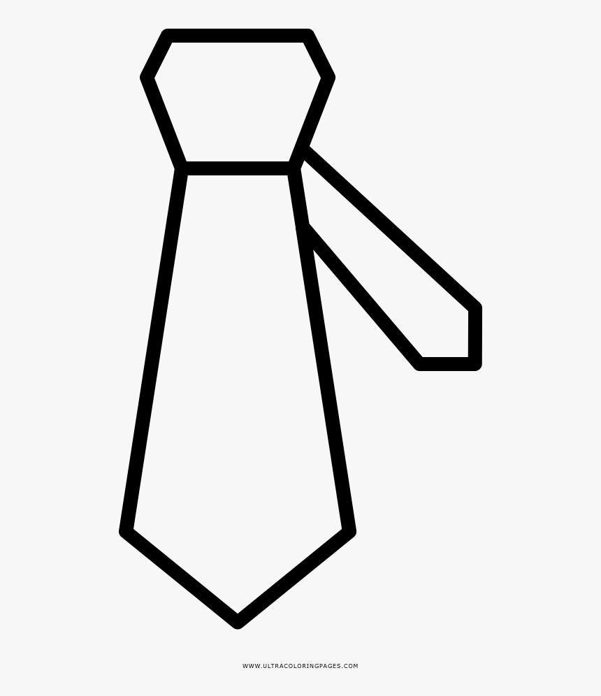 Necktie Coloring Page - Tie Draw Png, Transparent Png, Free Download