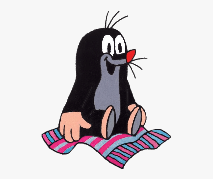 Little Mole Sitting On A Towel - Krtek Clipart, HD Png Download - kindpng.