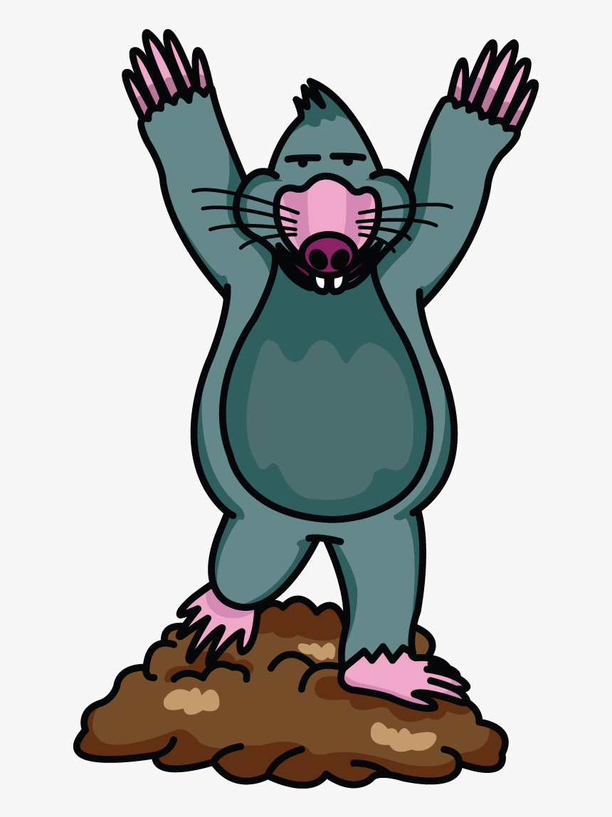 Draw A Mole Standing Up Clipart , Png Download - Cartoon Mole Standing Up, Transparent Png, Free Download