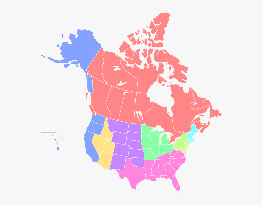Collaboration Category Map - Map Of North America Png, Transparent Png, Free Download