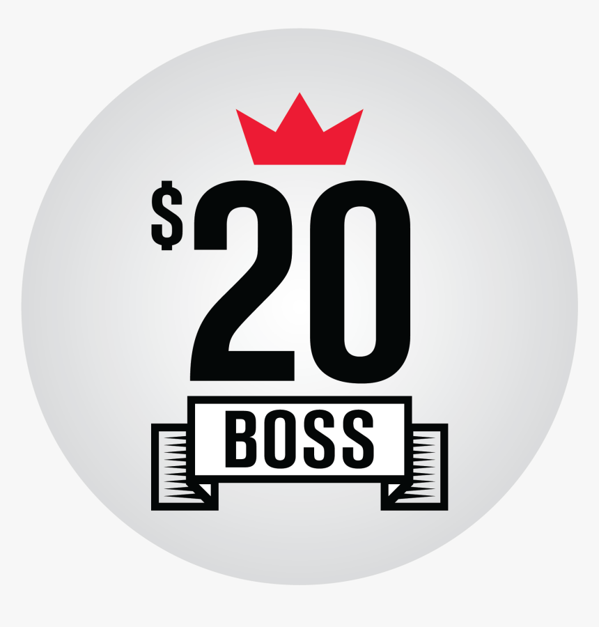 $20 Boss Logo - 20 Dollar Boss Logo, HD Png Download - kindp