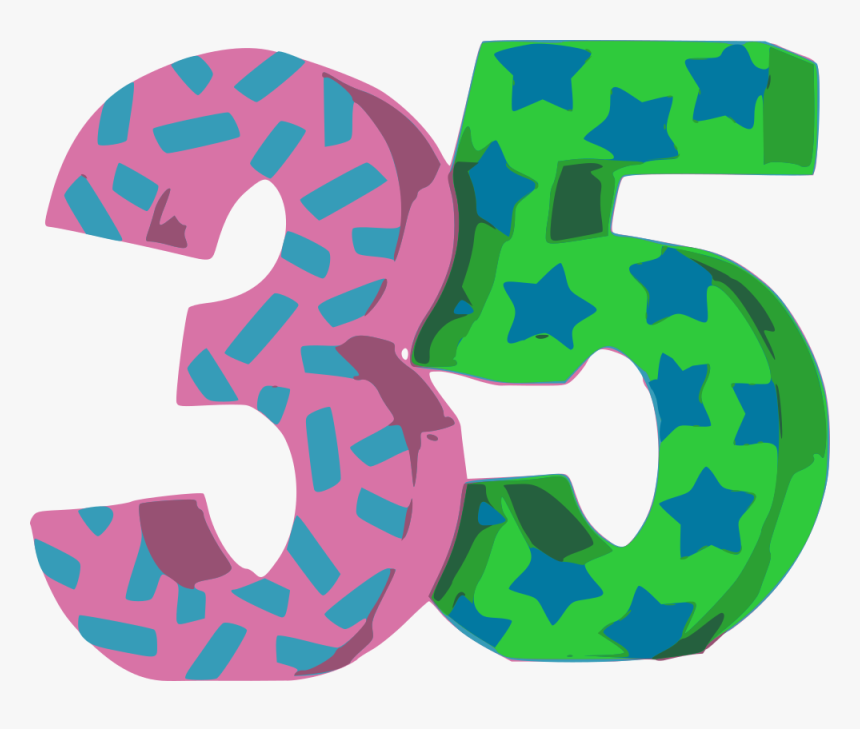 Numeros 35 Animados Clipart , Png Download - Illustration, Transparent Png, Free Download