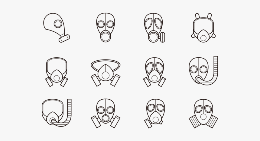 Respirador Iconos Vector - Line Art, HD Png Download, Free Download