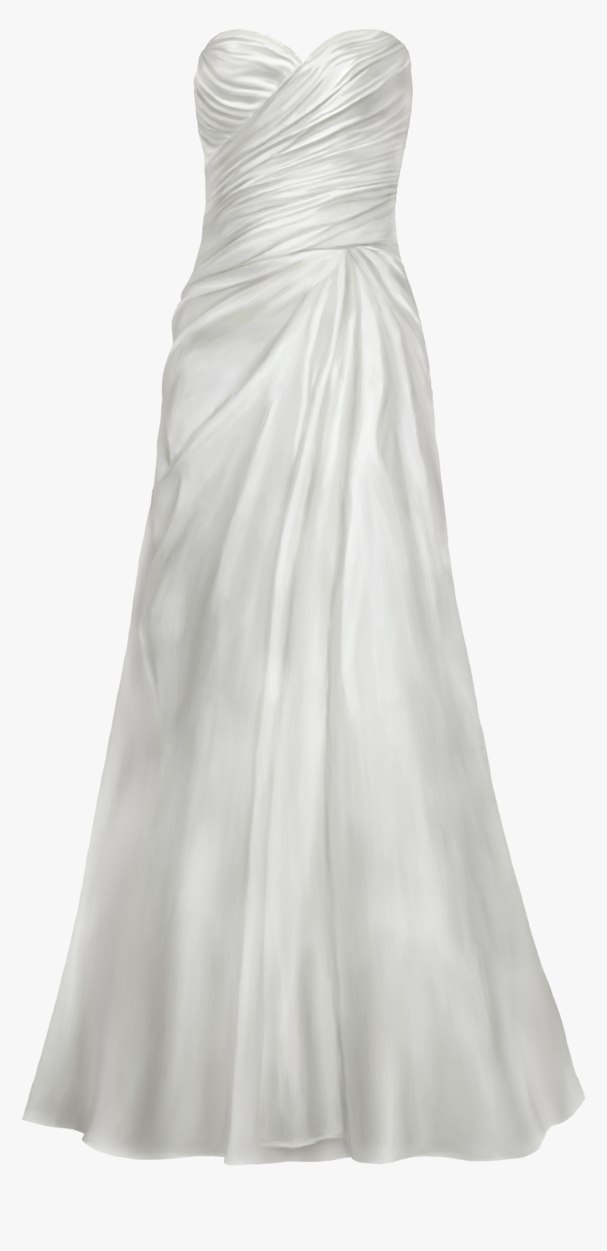 Satin Wedding Dress Png Clip Art - Wedding Dress Transparent Png, Png Download, Free Download