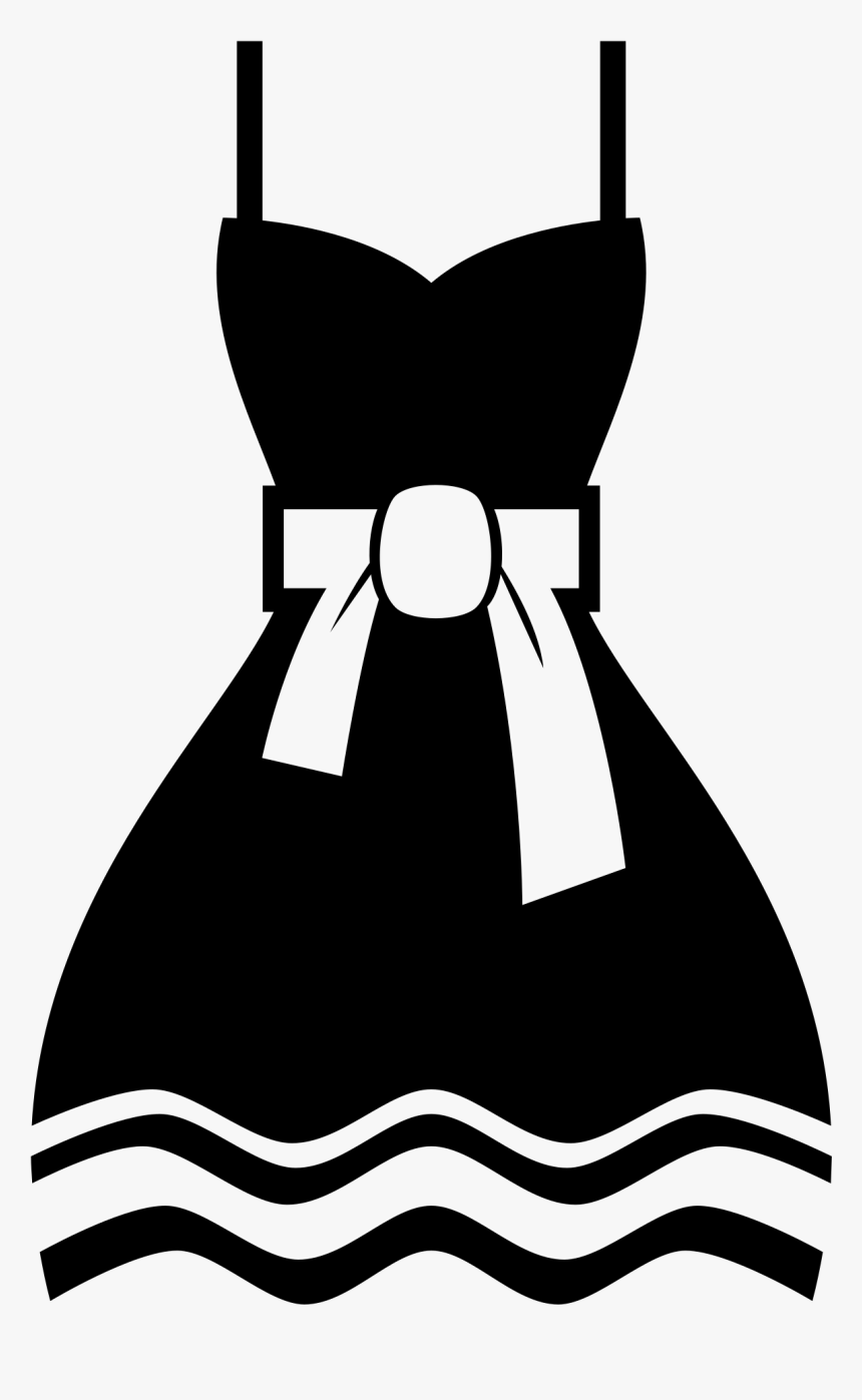 Dress Emoji Black And White Clipart , Png Download - Little Black Dress Emoji, Transparent Png, Free Download