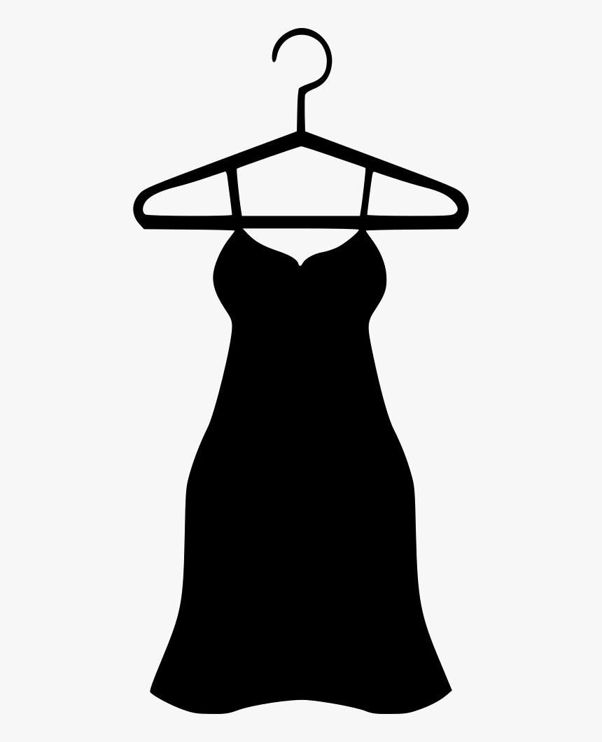 Night Dress Woman Lady Silk - Little Black Dress, HD Png Download, Free Download
